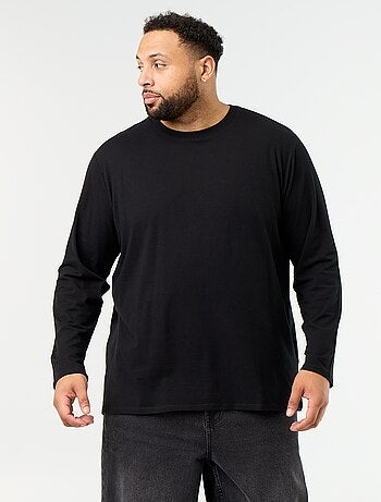T-shirt en jersey uni manches longues