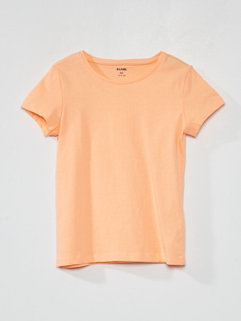 T-shirt en jersey uni Orange - Kiabi