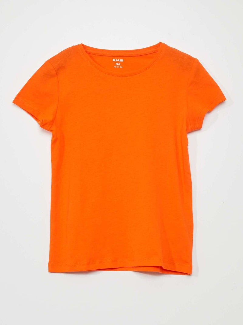 T-shirt en jersey uni Orange - Kiabi