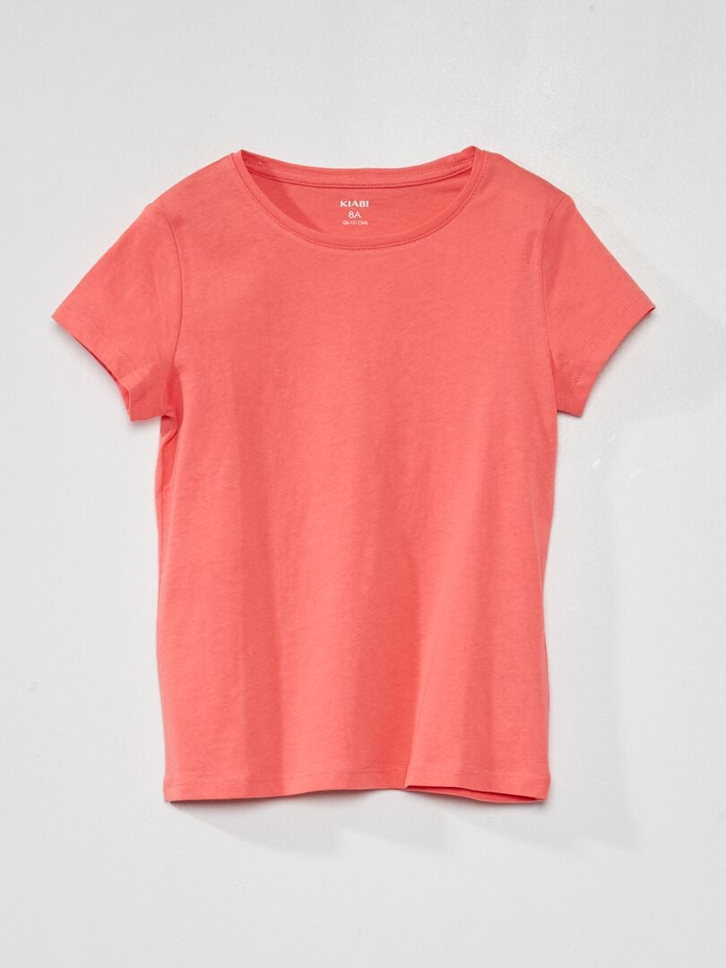 T-shirt en jersey uni rose - Kiabi