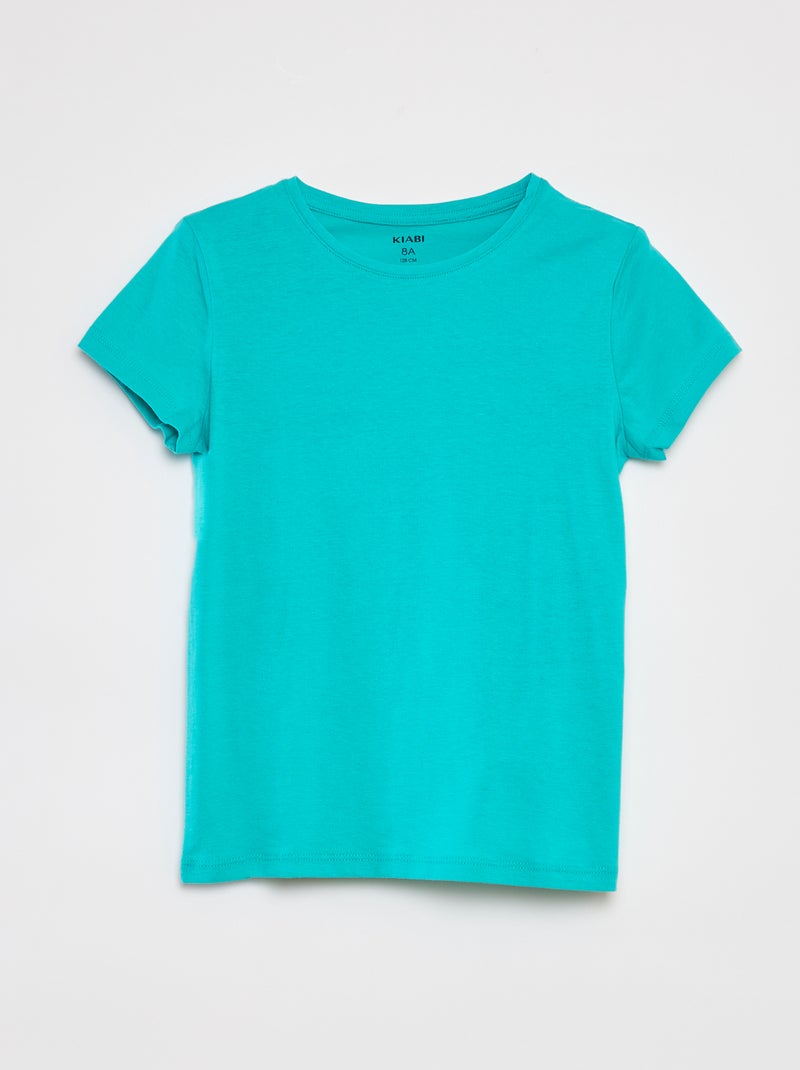 T-shirt en jersey uni VERT - Kiabi