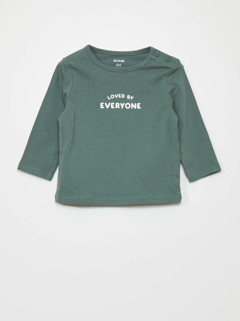 T-shirt en jersey Vert - Kiabi