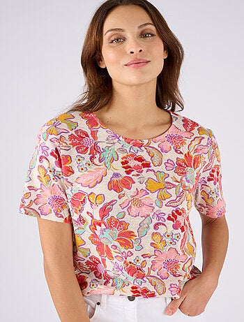 T-shirt en lin mélangé - Damart