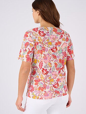 T-shirt en lin mélangé - Damart