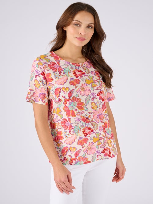 T-shirt en lin mélangé - Damart - Kiabi T-shirt en lin mélangé - Damart - Kiabi