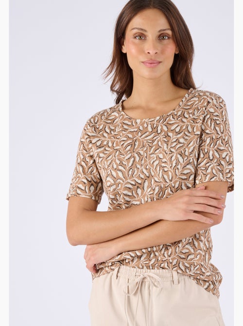 T-shirt en lin mélangé - Damart - Kiabi