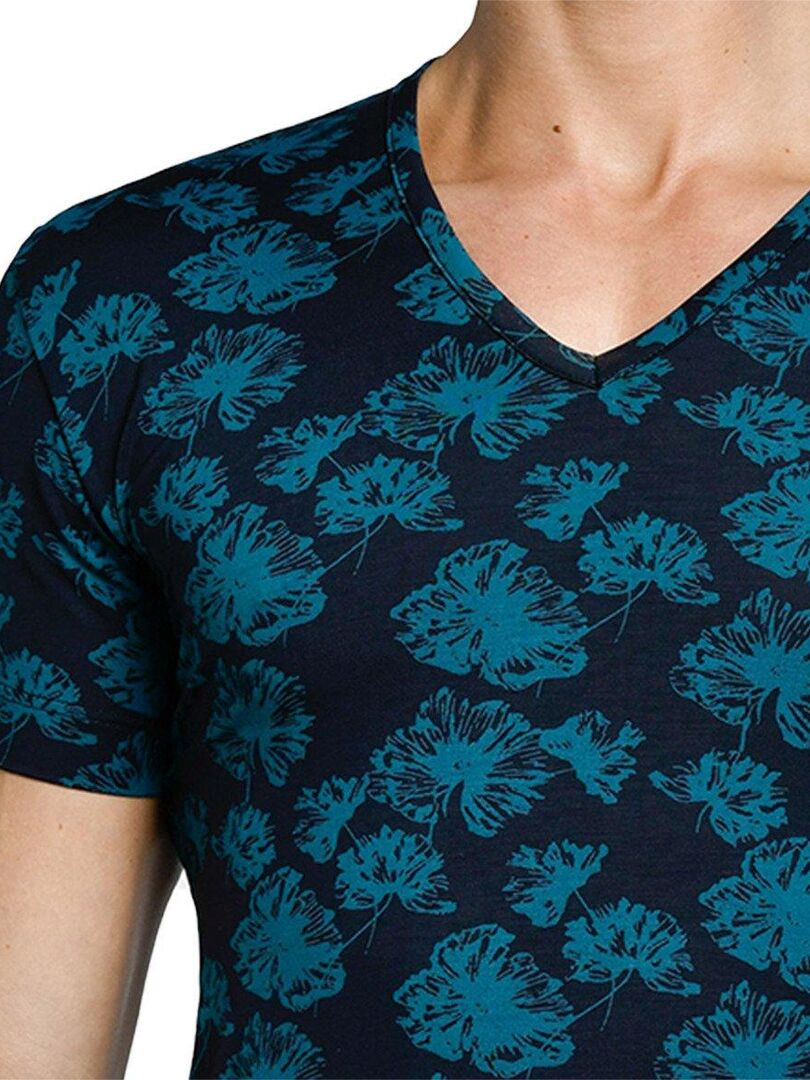 T-shirt en lyocell imprimé floral I am Guardian Bleu - Kiabi