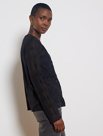 T-shirt en macramé - Kiabi