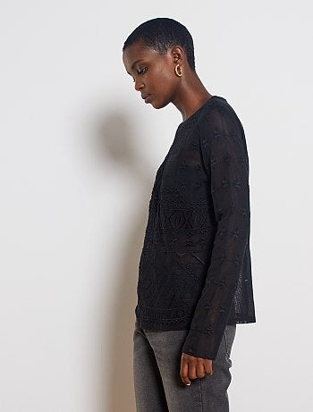 T-shirt en macramé - Kiabi