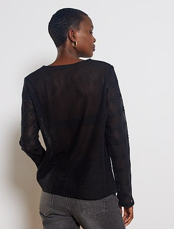 T-shirt en macramé - Kiabi