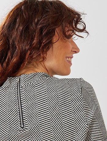 T-shirt en maille à chevrons - Kiabi