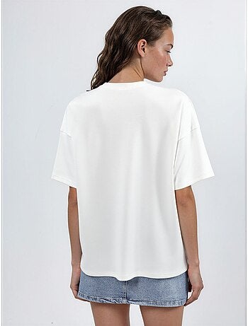 T-shirt en maille à col rond oversize