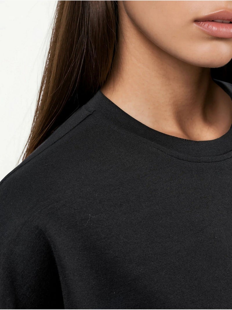 T-shirt en maille à col rond oversize hiccup Noir - Kiabi