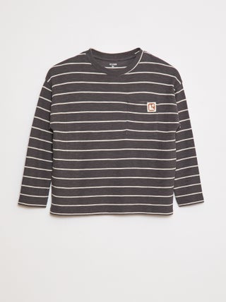 T-shirt en maille à rayures