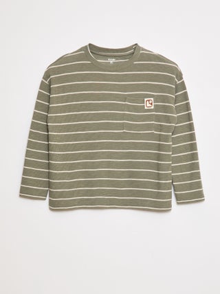 T-shirt en maille à rayures