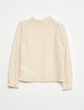 T-shirt en maille ajourée