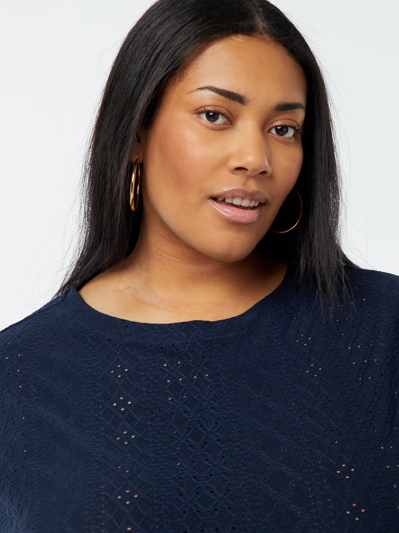 T-shirt Femme Kerrits - Bleu Avec Imprimé Cheval Noir - Taille M - Neuf