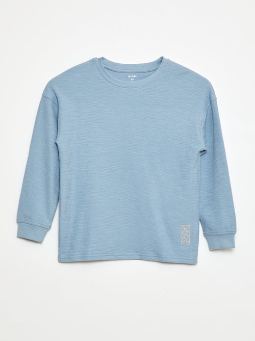 T-shirt en maille avec broderie - Kiabi
