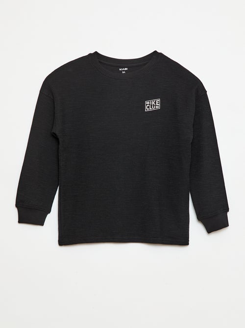 T-shirt en maille avec broderie - Kiabi