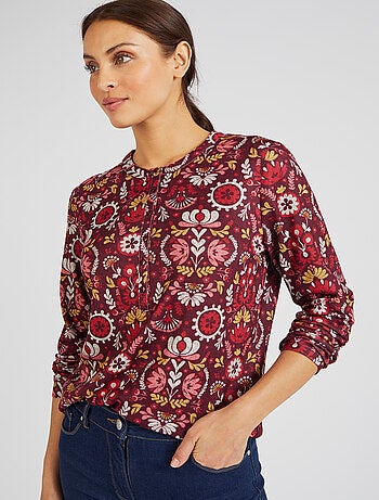 T-shirt en maille chaude jacquard - Damart