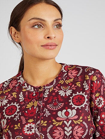 T-shirt en maille chaude jacquard - Damart