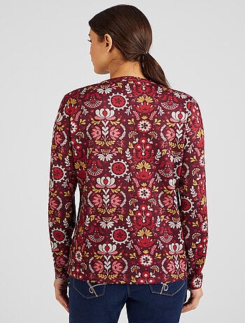 T-shirt en maille chaude jacquard - Damart