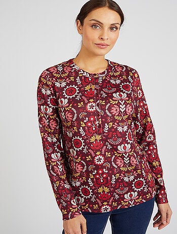 T-shirt en maille chaude jacquard - Damart