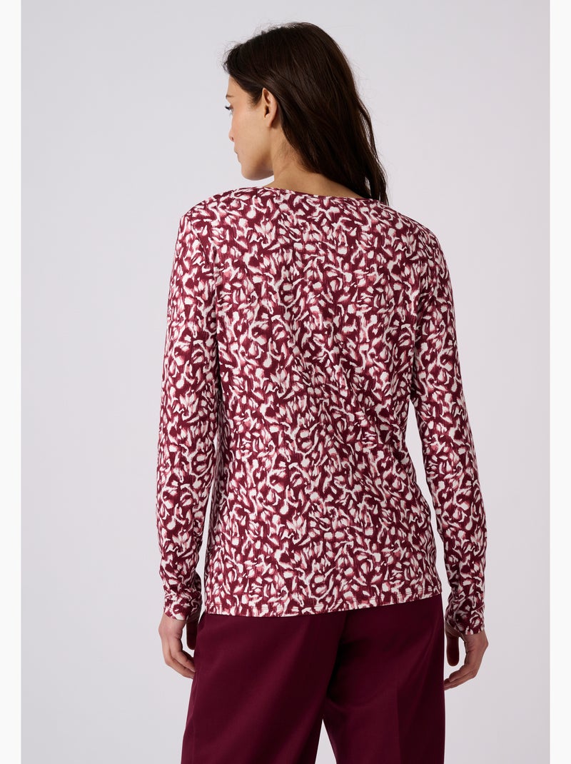 T-shirt en maille chaude toucher peau de pêche - Damart Rouge - Kiabi