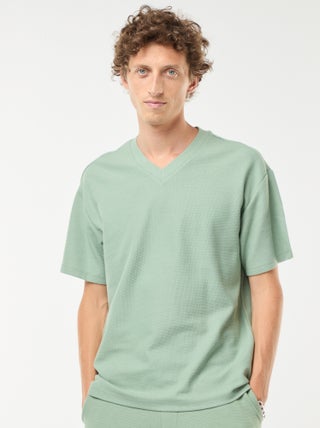 T-shirt en maille col V