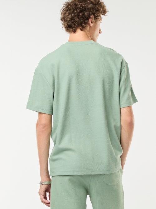 T-shirt en maille col V - Kiabi