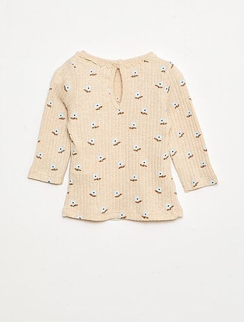 T-shirt en maille côtelée