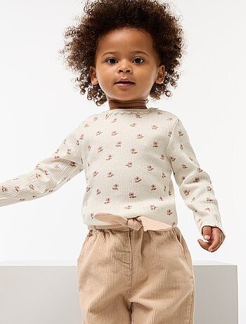 T-shirt en maille côtelée