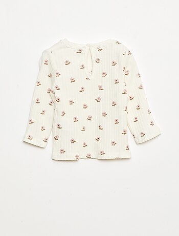 T-shirt en maille côtelée