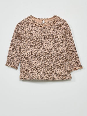 T-Shirt Femme Coton - Manches Volantées, Chic Et Élégant Pour Le Printemps