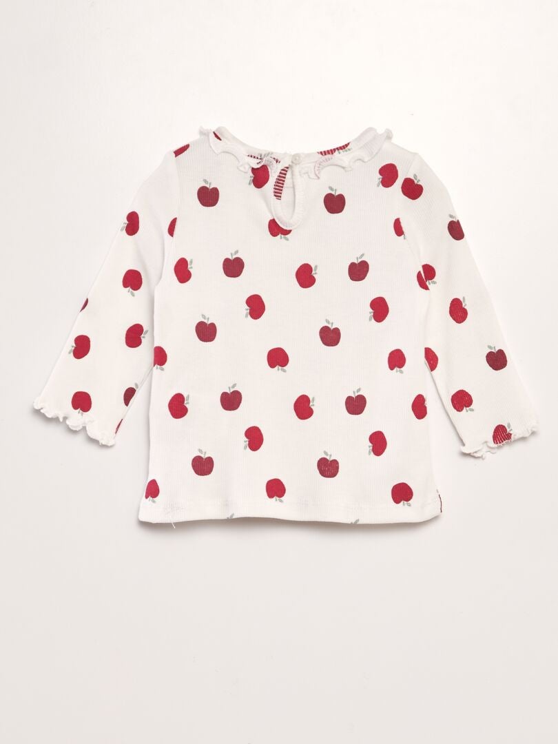 Other Stories - Top En Maille Côtelée Avec Col En V - Blanc Cassé | ASOS