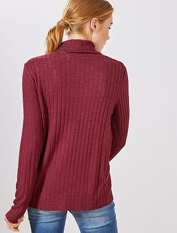 T-shirt en maille côtelée douce - Kiabi