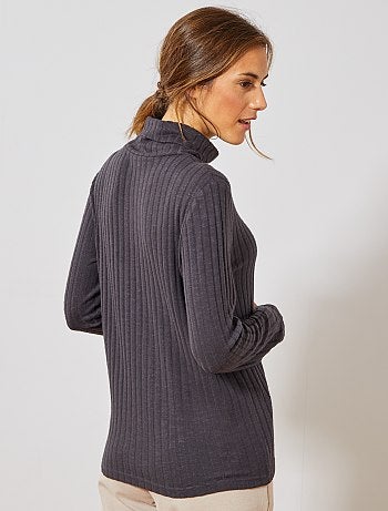 T-shirt en maille côtelée douce - Kiabi