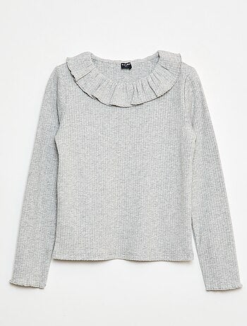 T-shirt en maille côtelée