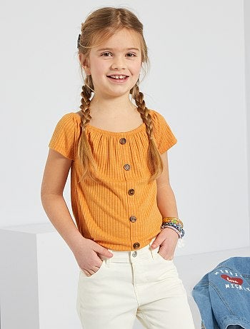 T-shirt en maille côtelée