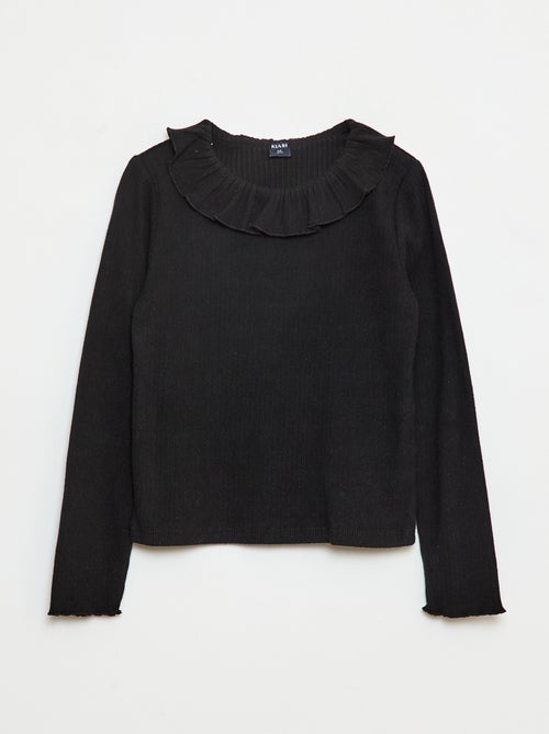 T-shirt en maille côtelée - Kiabi