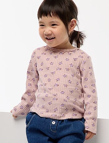 T-shirt en maille côtelée