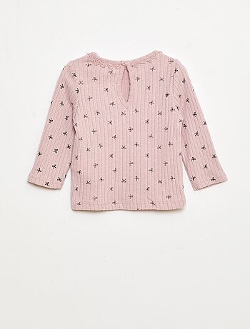 T-shirt en maille côtelée