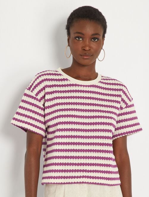 Tee shirt crochet femme