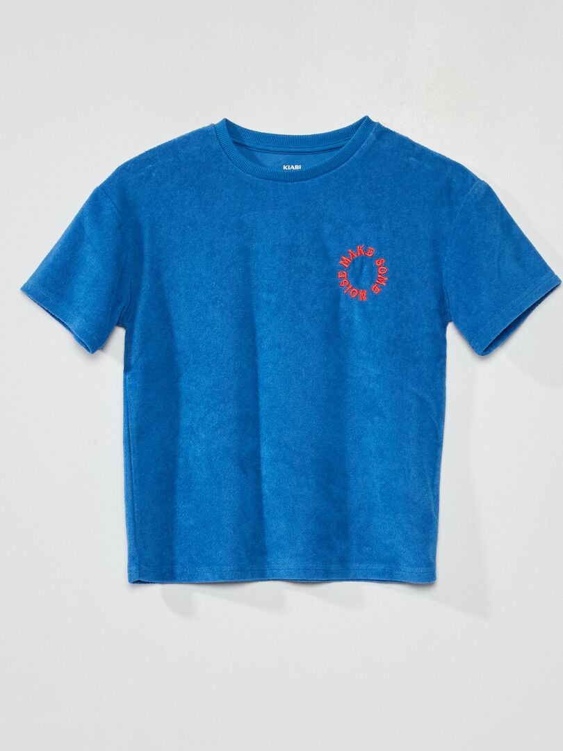 T-shirt en maille éponge Bleu - Kiabi