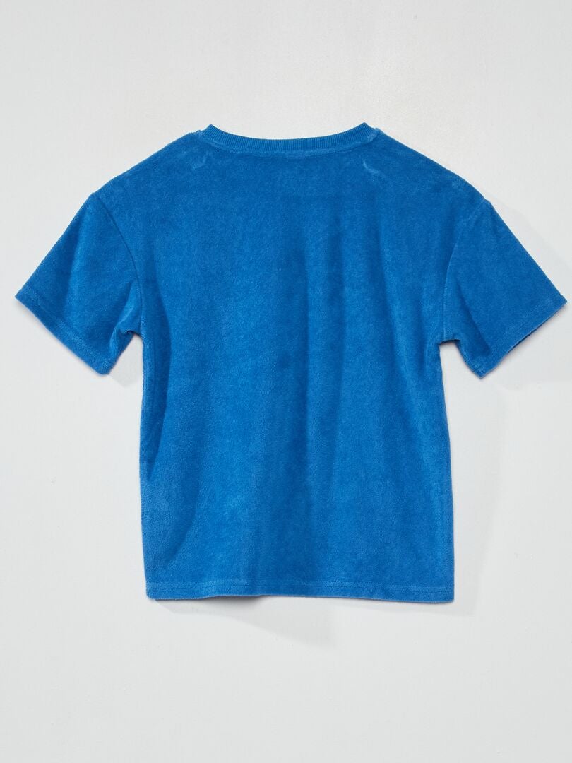 T-shirt en maille éponge Bleu - Kiabi