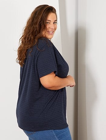 T-shirt en maille fantaisie ajourée - Kiabi