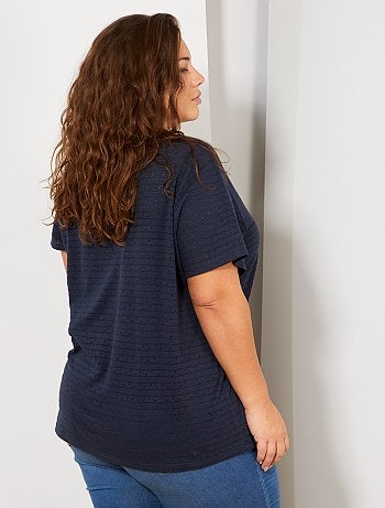 T-shirt en maille fantaisie ajourée - Kiabi