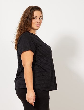 T-shirt en maille fantaisie ajourée - Kiabi