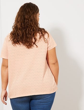T-shirt en maille fantaisie ajourée - Kiabi