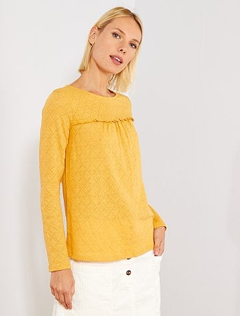 T-shirt en maille fantaisie - Kiabi